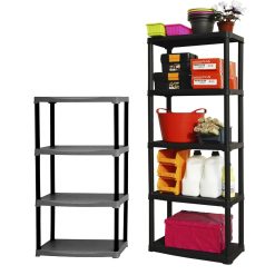 Scaffale in Polipropilene a 4 e 5 ripiani disponibile in vare configurazioni