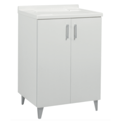 LAVATOIO 2 ANTE IN NOBILATO BIANCO COMPLETO DI KIT DI MONTAGGIO 60x50x87