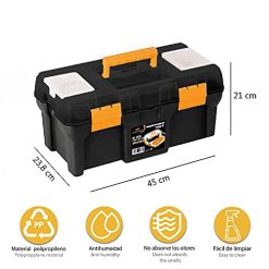 Valigetta Porta Utensili in resina, colore Nero/Giallo   45 x 23.8 x 21 cm