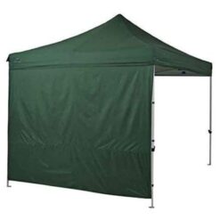 Gazebo 3x3 completo colore verde con 3 pareti laterali e 1 parete di chiusura