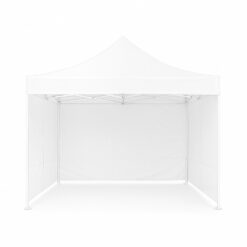 Gazebo 3x4,5 mt completo colore bianco con 3 pareti laterali, linea professionale
